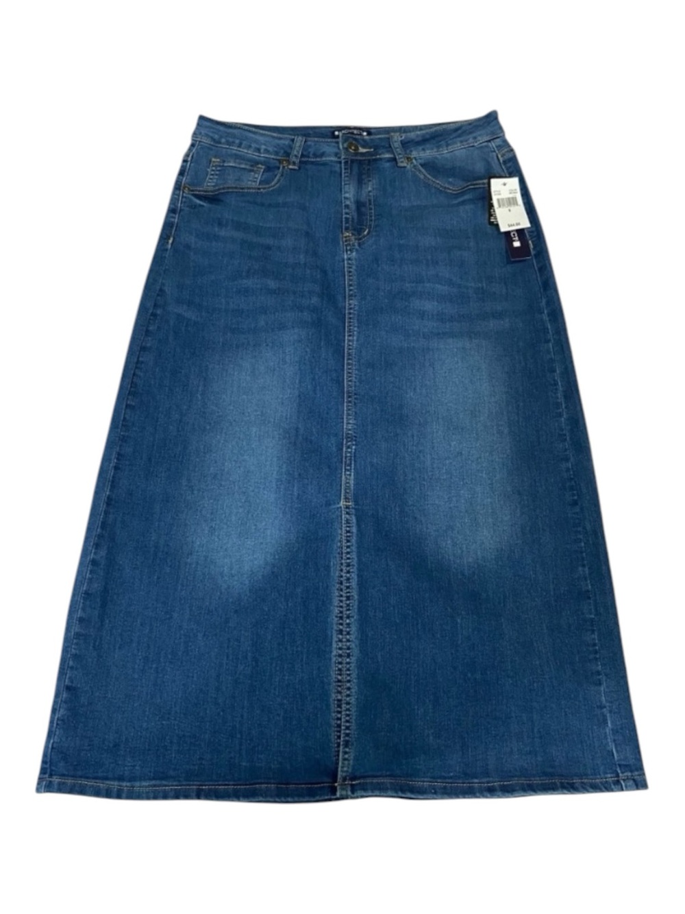 NWT Architect Front Slit Long Denim Stretch Jean Skirt - Women’s 8 Flaw